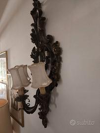 Antiquariato applique e letto fine 800