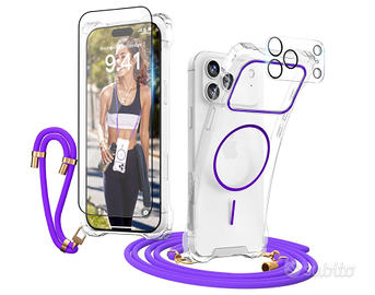 Custodia per iphone 17 pro max + 2 pellicole 2 vet