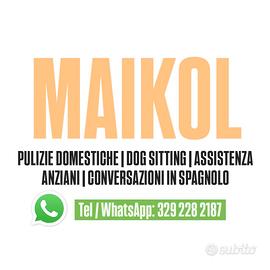 Pulizie, assistenza anziani, dog sitting