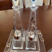 Oliera da tavole in cristallo e argento