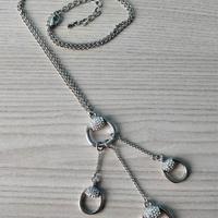 Collana lunga con tre pendenti