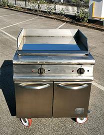 Barbecue gas con piastra liscia acciaio inox