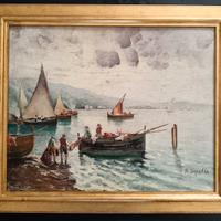 Marina dipinto olio su tela