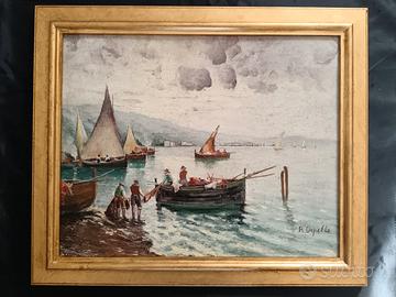 Marina dipinto olio su tela