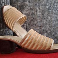 Sandalo tacco 6, suole Vibram nuove, Made in Italy