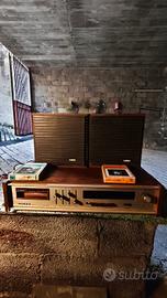 Stereo 8 Vintage ASAKI con Casse LESA e Cassette