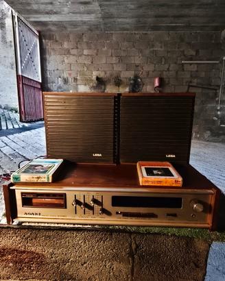 Stereo 8 Vintage ASAKI con Casse LESA e Cassette