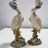Coppia cicogne fiocchetto blu