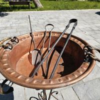 Braciere primi 900 in rame e ottone