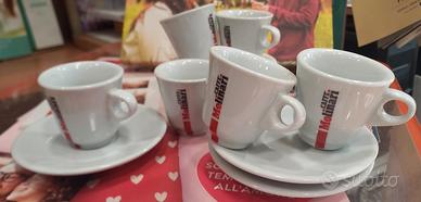 set 6 tazzine e piattini caffè Molinari