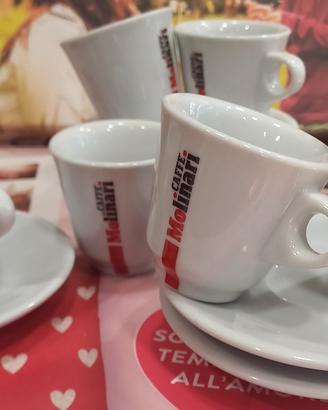 set 6 tazzine e piattini caffè Molinari