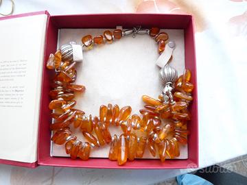 Collana in arg 925 e Ambra baltica originale