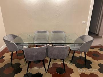 Tavolo in vetro temperato 180X90