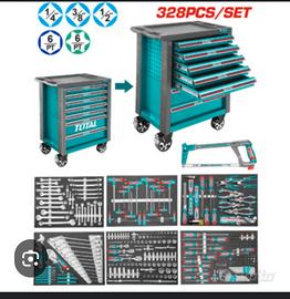 Carrello officina completo di attrezzi  marca Tota