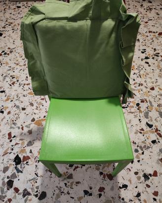 sedia di colore verde 