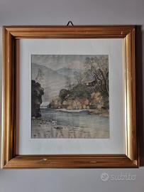 Dipinto giapponese su seta.