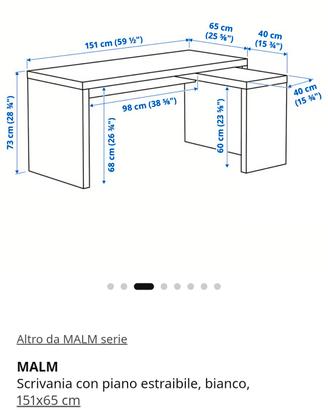  scrivania malm Ikea 