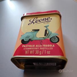 Scatola Metallo Latta Vespa 30g Pastiglie leone