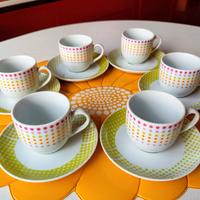 Servizio da caffè in porcellana Tognana vintage 
