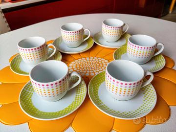Servizio da caffè in porcellana Tognana vintage 