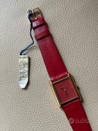 orologio tank NOS rosso carica manuale eta