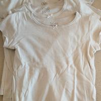4 magliette intime  bianche OVS bambina