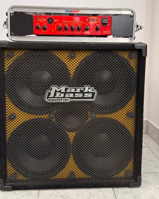 Testata 450w e Cassa 4x10 Mark Bass Amplificatore