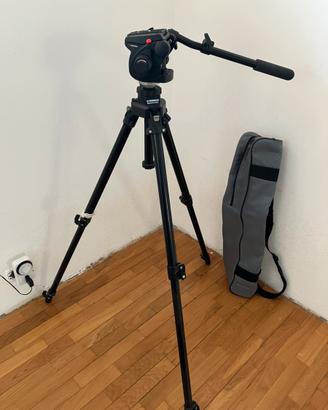 Tripode Manfrotto 055C & testa fluida 503HDV