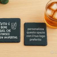 Sottobicchieri in ardesia incisi personalizzabili