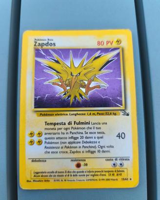 Zapdos Holo 15/62 - Fossil ITA 2000 Pokémon