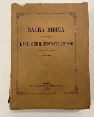 Sacra Bibbia anno 1875