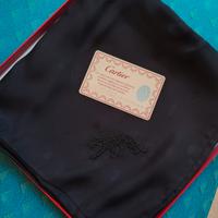 Foulard di seta nero Cartier