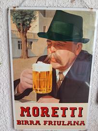 Insegna smaltata birra Moretti 
