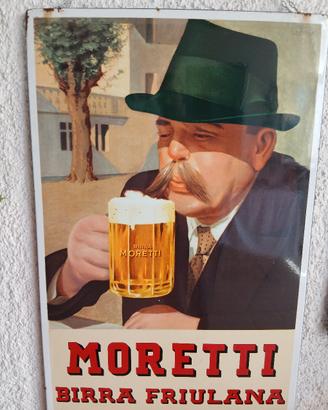 Insegna smaltata birra Moretti 