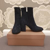 Stivaletti donna scamosciati blu