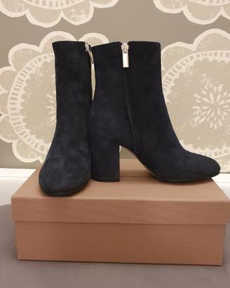 Stivaletti donna scamosciati blu