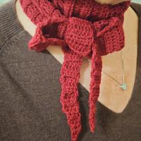 Sophie Scarf mini sciarpa maglia lana fatta a mano