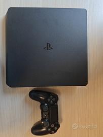 ps4 slim con controller, cavi e giochi inclusi