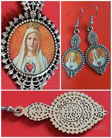 Orecchini Madonna fede cattolica crocefisso