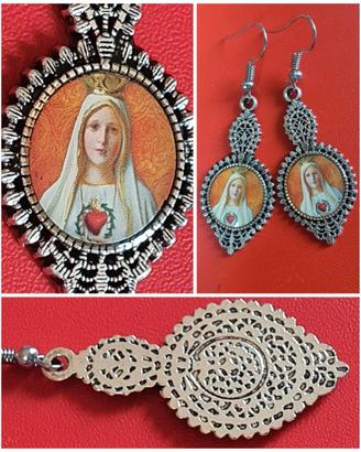 Orecchini Madonna fede cattolica crocefisso