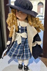 Bambola in ceramica vintage – cir 20 anni – 43 cm