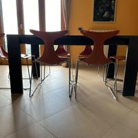 Set tavolo wenge , 6 sedie Ciacci buono stato