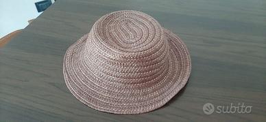 Cappello marrone chiaro inserto filo oro