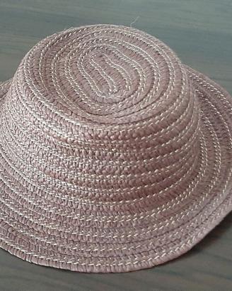Cappello marrone chiaro inserto filo oro
