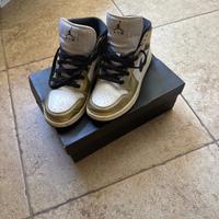 jordan 1 mid gold bleck