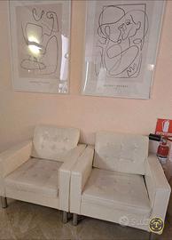 Poltrone ecopelle bianche