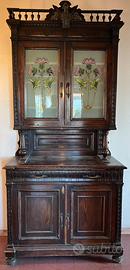 Credenza antica Liberty con alzata (‘800/‘900)
