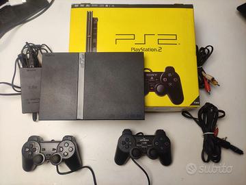 PlayStation 2 (PS2) Slim Nera,Scatola,2 Controller