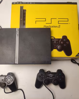 PlayStation 2 (PS2) Slim Nera,Scatola,2 Controller