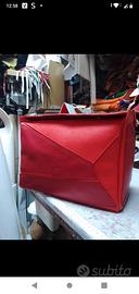 borsa geometrica in pelle 